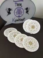 (Bild für) Untersetzer-Set »Goldenes Mandala«, 6 Stück