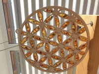 (Bild für) Blume des Lebens - Bernstein - Fensterschmuck - 20 cm