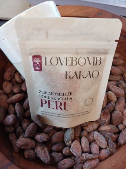 LoveBomb Kakao -zeremonieller Rohkakao aus Peru - 35g - zum Schließen ins Bild klicken