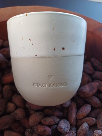 Becher / Tasse - Ciao Kakao - 200ml - Steingut - zum Schließen ins Bild klicken
