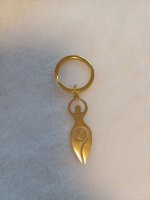 (Bild für) Göttin - Schlüsselanhänger -Edelstahl - 4 cm - Gold
