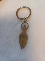 (Bild für) Göttin - Schlüsselanhänger -Edelstahl - 4 cm - Silber