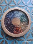 Untersetzer - Blume des Lebens & Chakra Farben