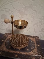 (Bild für) Siebgefäß Blume des Lebens höhenverstellbar - Holz / Metall