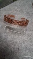 (Bild für) Kupfer Armband mit Blumenmuster , magnetisch - biegsam