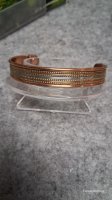 (Bild für) Kupfer Armband mit gold silber Kordeln , magnetisch - biegsam