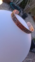 (Bild für) Kupfer Armband mit Blätter Muster , magnetisch - biegsam