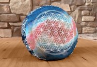 (Bild für) Meditationskissen rund indigo/peach -38x17 cm - Spirit of OM