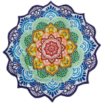 Decke »Mandala« in Chakrafarben - 150 cm Durchmesser