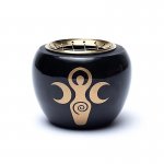 Räuchergefäß schwarz & gold Göttin Symbol Räuchergefäß schwarz & gold Göttin Symbol