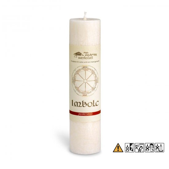 Allgäuer Heilkräuter Kerze - Imbolc - - zum Schließen ins Bild klicken