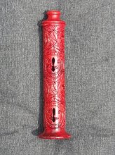 Räucherturm - Speckstein - Mond - 29 cm - rot