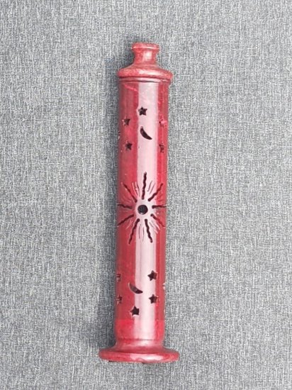 Räucherturm - Speckstein - Sonne - 29 cm - rot - zum Schließen ins Bild klicken