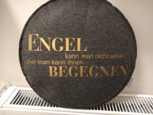 Sitzkissen - rund- Engel - 36 cm