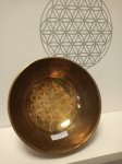 Klangschale - Blume des Lebens - golden ca. 1040g Klangschale - Blume des Lebens - golden ca. 1040g