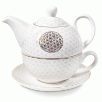 (Bild für) Tea for one - Teekanne / Teetasse Set - Blume des Lebens