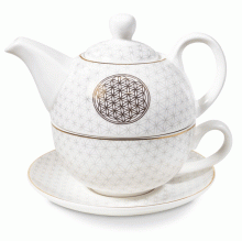 Tea for one - Teekanne / Teetasse Set - Blume des Lebens