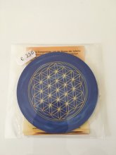 Untersetzer "Blume des Lebens" dunkelblau, ø 9,5 cm