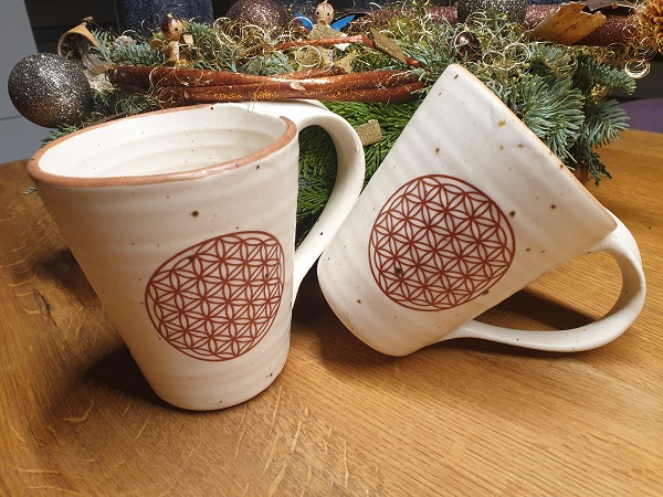 Tee Tasse - Blume des Lebens - Keramik - zum Schließen ins Bild klicken