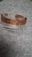 (Bild für) Kupfer Armband mit Relief Muster,Streifen ,magnetisch - biegsam